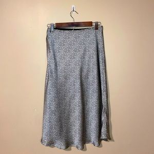 Satin midi skirt